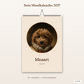 Personalisierter Kalender 2027 mit Haustierporträt – A3