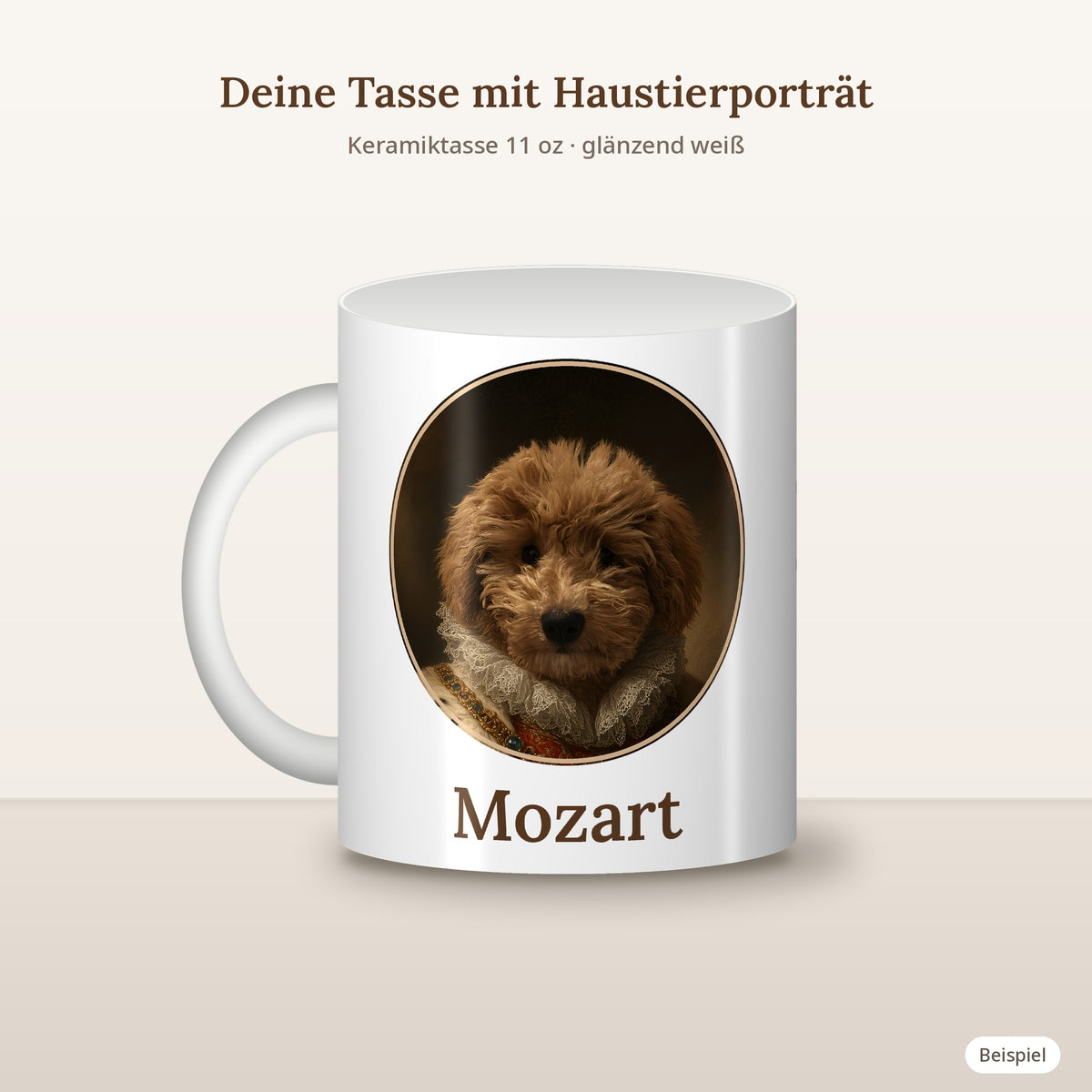Personalisierte Tasse mit Haustierporträt – Hund & Katze